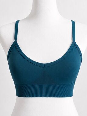 Lululemon Teal Ribbed Sports Bra Size 4